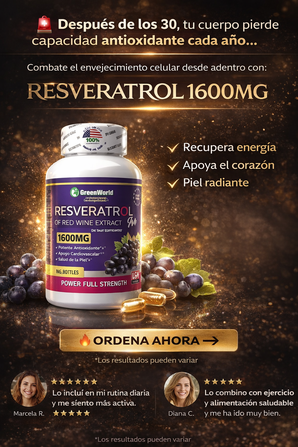 Resveratrol  X100 Sofgels X 2 UNIDADES
