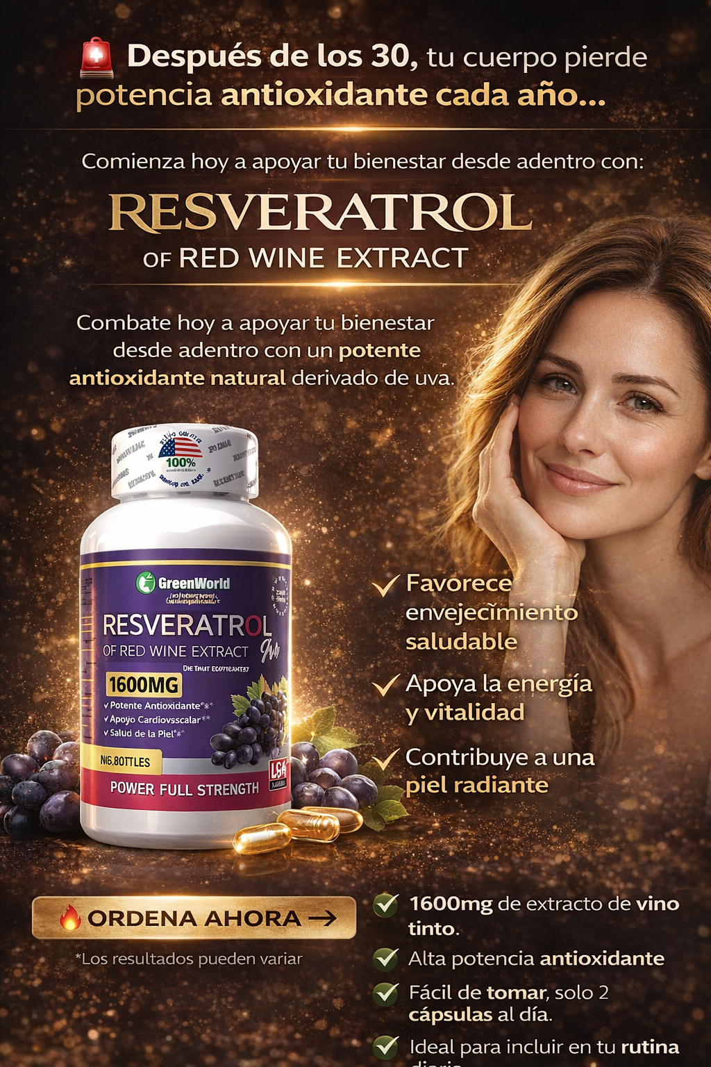 Resveratrol  X100 Sofgels X 2 UNIDADES